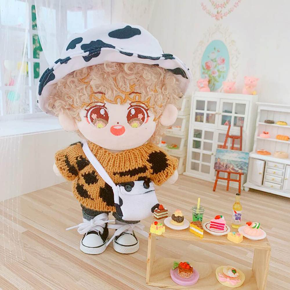 niannyyhouse Stuffed Animal Hat for 20cm Dolls - Fisherman's Hat - Cotton Doll Outfit (b-2)