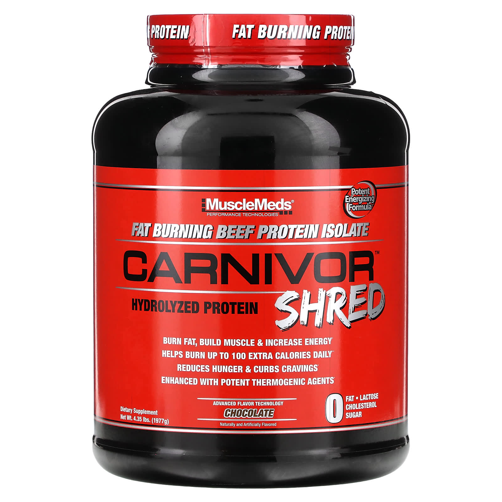 

Carnivor Shredded, Hydrolyzed Protein, Chocolate Flavor, 1,977G (4.35Lb)