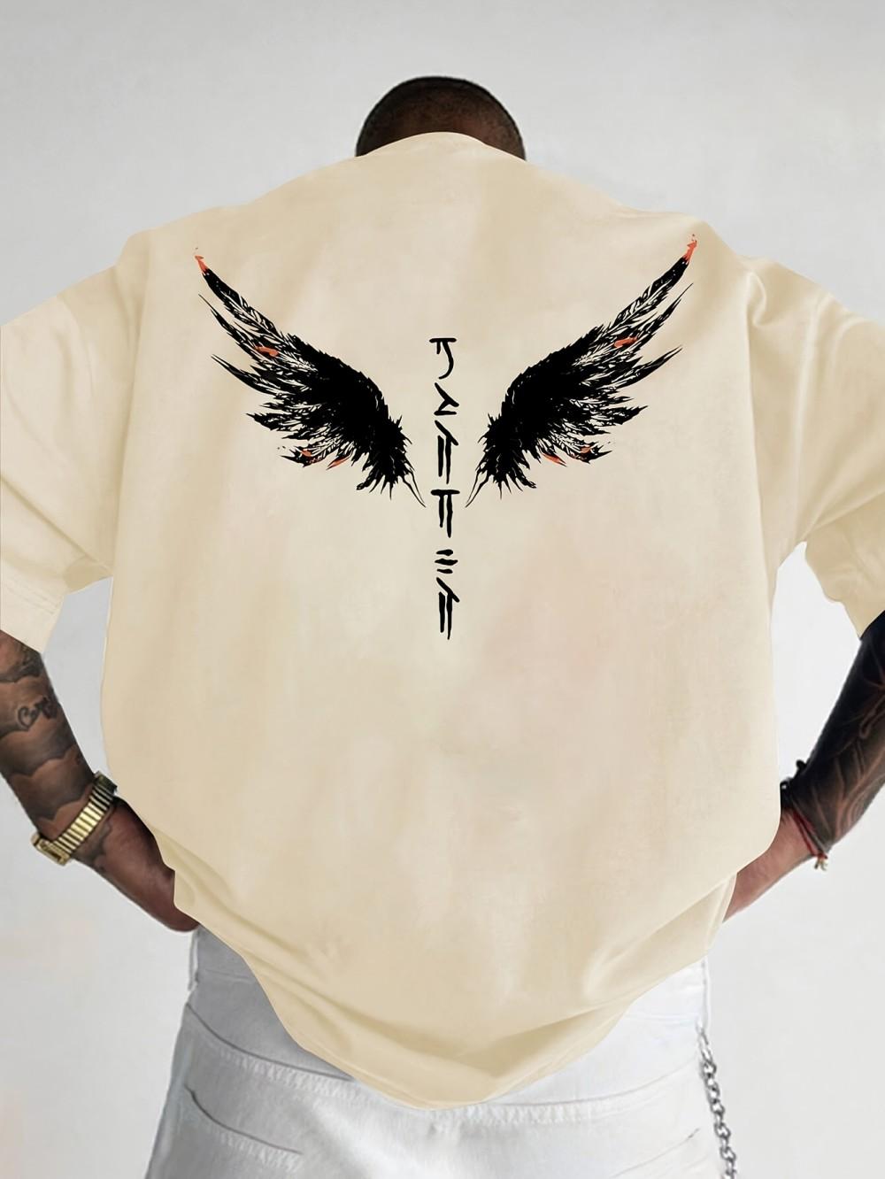 

Mens New Summer Sidestriped Letter Print Loose and Breathable Roundneck Tshirt for Outdoor Street Fashion Pure Cotton Top 3XL