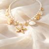 Bohemian Conch Shell Starfish Imitation Pearl Pendant Necklace for Men, Summer Beach Fashion Ocean Series Jewelry