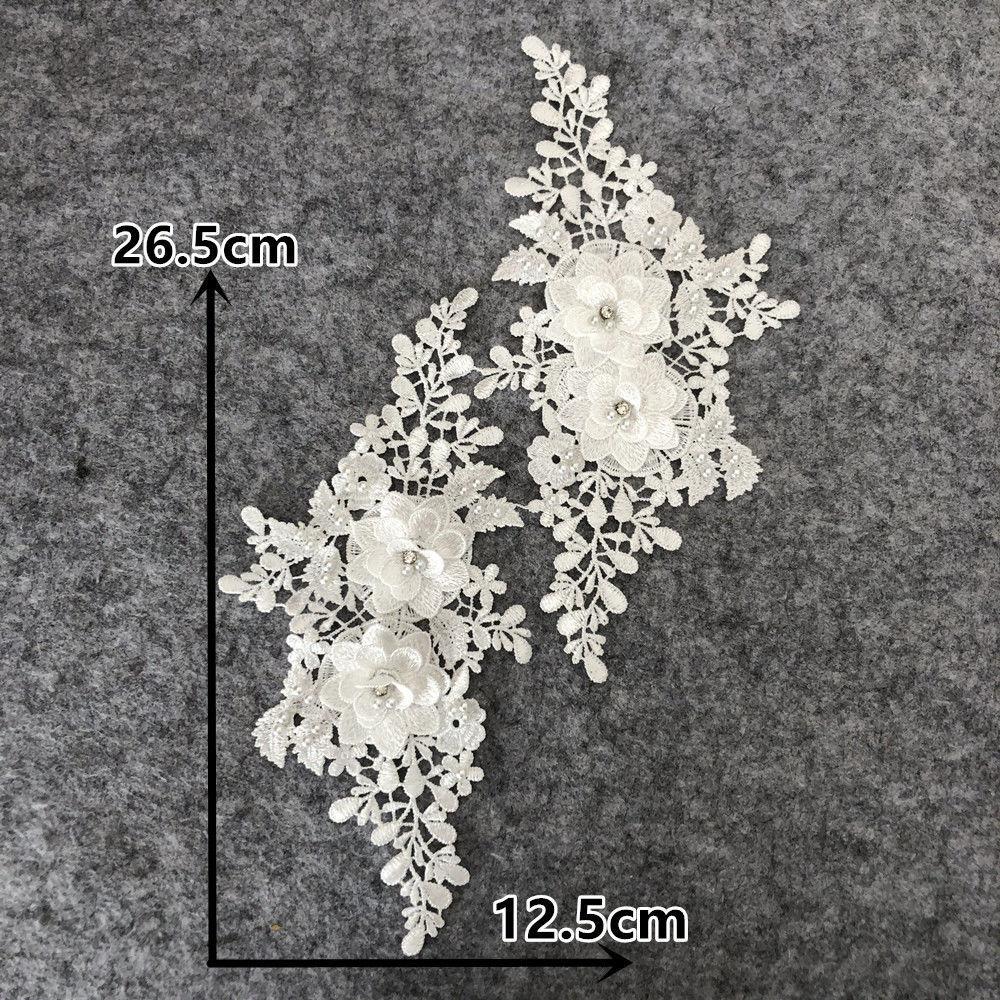 Black And White I Polyester Hollow Embroidery Beads Drills Sewing Lace Diy Decoration With Clothing Collar Accessories