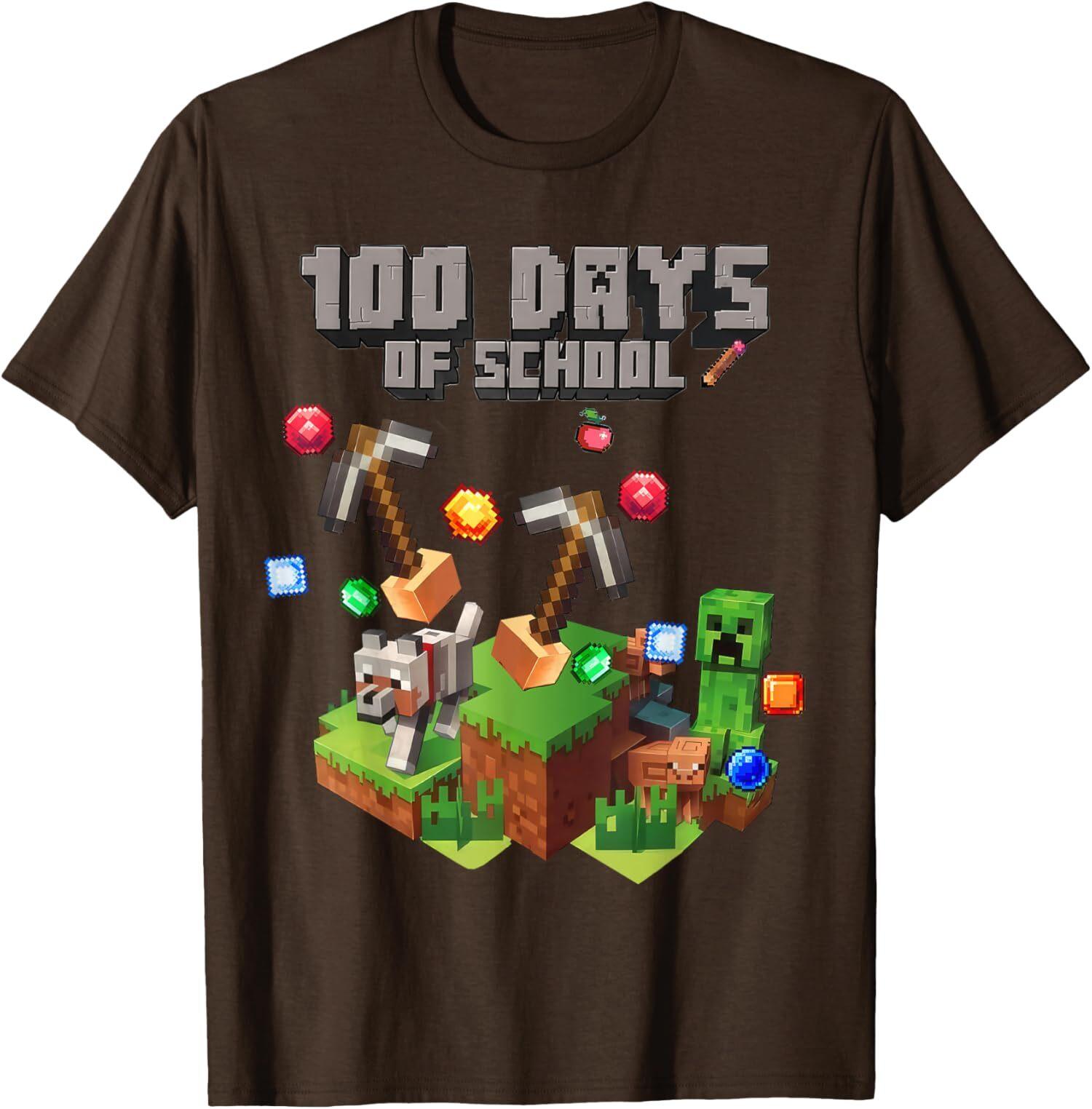 Level 100 Days Of School Unlocked Gaming Pixel Cool Unisex T-shirt XXXXL