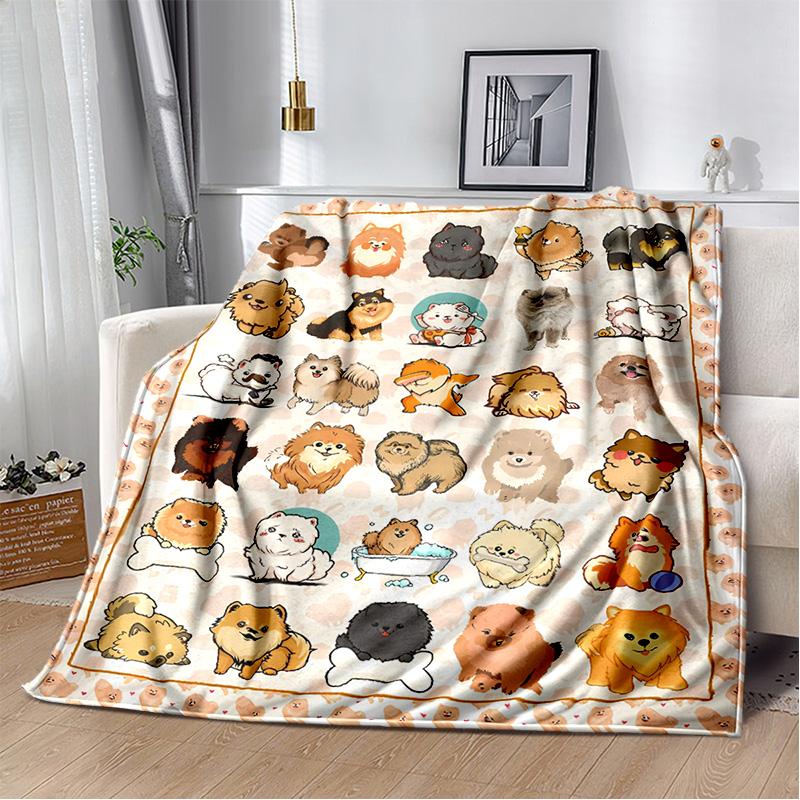 Dachshund Blanket Cute Black and Red Paws Printed Soft Flannel Blanket Warm Cozy Blanket for Teens Adults Kids