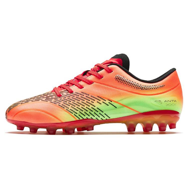 Anta MG Comfortable Slip Resistant Soccer Shoes Men's Fluorescent Laser Red 912332222-1