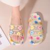 Blumenhausschuhe Süße Blumenhausschuhe Rutschfeste Badezimmer-Einriemen-Hausschuhe zum Tragen Weichsohlige Hausschuhe für draußen