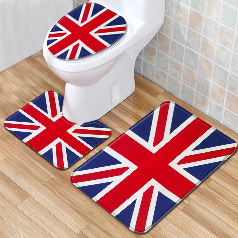 Creative Toilet Three-Piece Floor Mat Bathroom Three-Piece Carpet Doormat