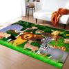 Jungle Cartoon Animal Carpet Giraffe Lion Carpet Living Room Decoration Large Rug Bedroom Child Crawling Mat Bathroom Bath Mat