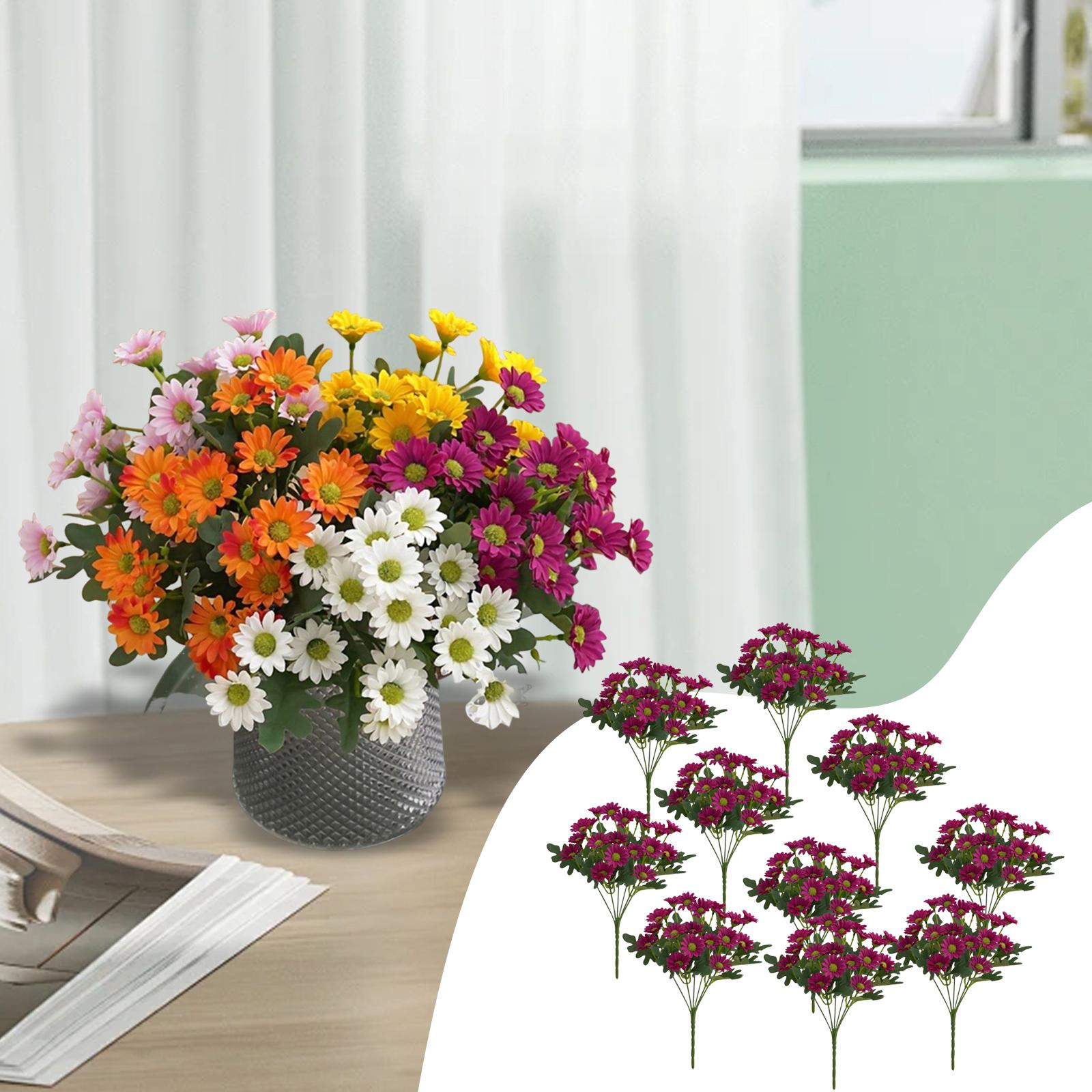 10 Пучков Шелковые Цветы Центральные Элементы Уличные Искусственные Цветы Искусственные Растения Имитация Цветов для Свадьбы Сада Патио Вечеринки