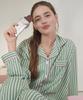 [OFF HOUR] Minty Stripe Long-Sleeve Pajama Set (2-Piece) [Shipped from Korea] 100% Authentic