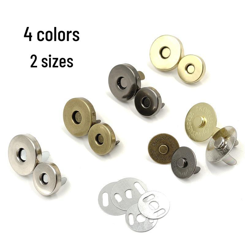 Magnetic Snap Buckle: Sew-Free Metal Bag Closure Accessory with Strong Magnetic Force