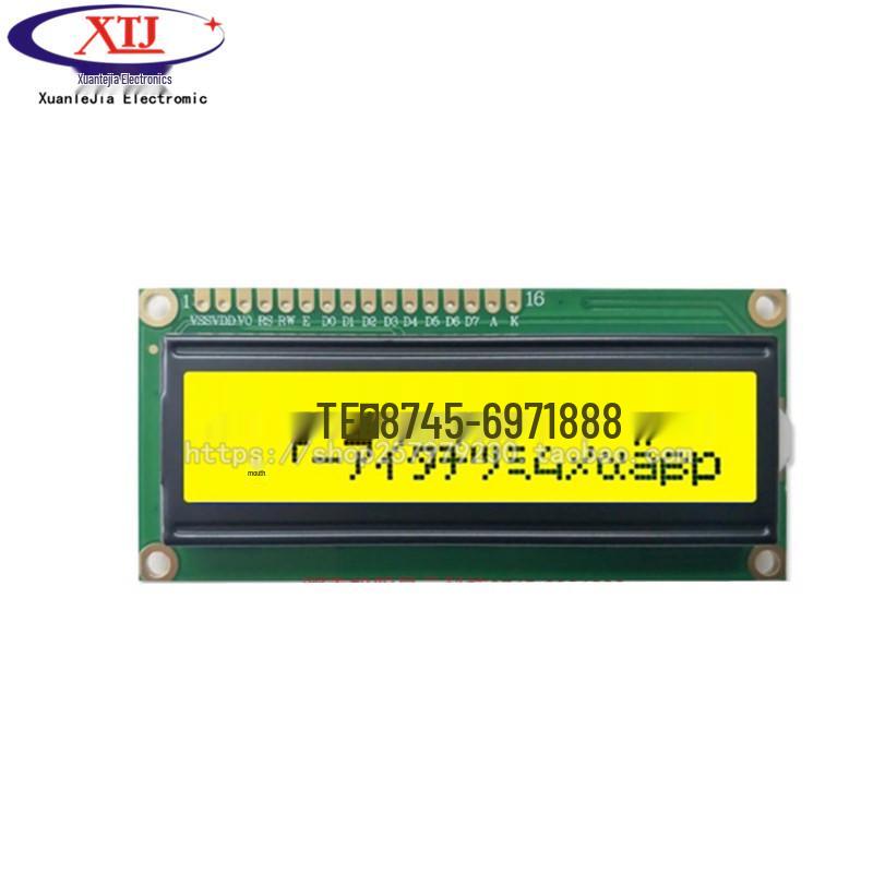 LCD1602A 5V Display: Blue/Yellow-Green Screen Options with Backlight