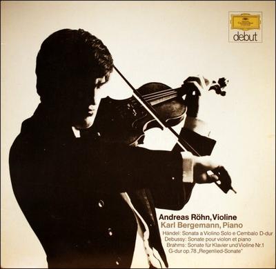 LP Record ANDREAS RÖHN , VIOLINE - KARL BERGE - Sonata A Violino Solo E Cembalo, D- 642103 Deutsche Grammo 1969 Germany Classical Used