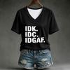 Women's Casual Letter Print Short Sleeve T-Shirt Top