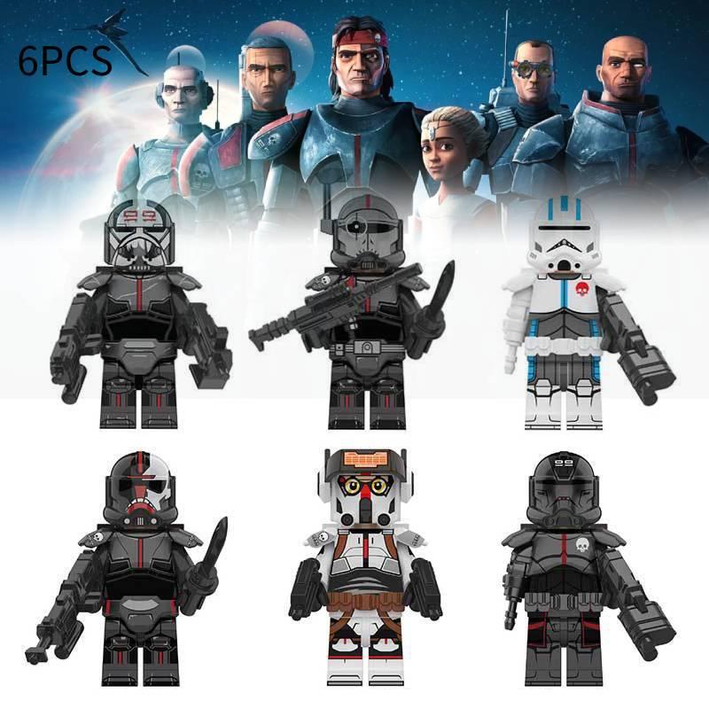 Star Wars Clone Troopers Bad Batch 6pc Building Blocks Mini Figures Toy Set