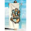 Microfiber Large Beach Towel, Sand Free Quick Dry, Minimalist Duck Doodle Print, Soft Absorbent Towel for Adults Towels Bathroom