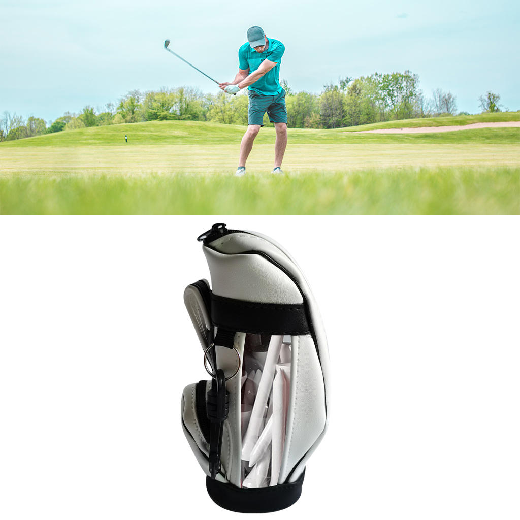 Cheap Golf Balls Bag PU Leather Universal for Men Sport Sports Gym