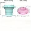 Foldable Brush Cleaning and Rinsing Cup, Brush Holder with Color Palette and Cleaning Cup, Integrated Silicone Brush Holder for Acrylic, Watercolor