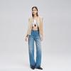 Women's High-Waist Wide-Leg Cotton Jeans