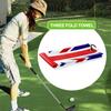 Professional Golf Caddy Towel with Carabiner National Flag Pattern Superfiber Towel Multifunctional Golf Ball Putter Reusable Golf Club Head
