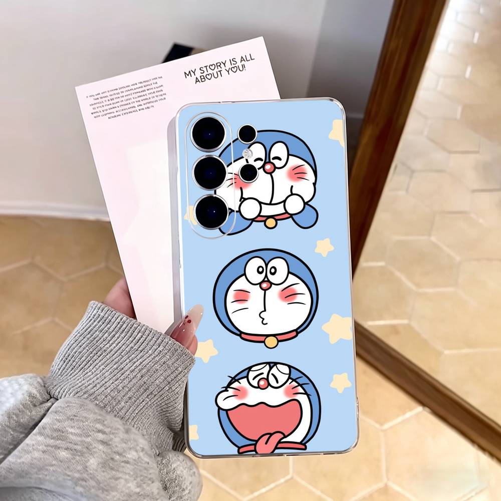 Cute Cartoon D-Doraemon  Phone Case For Samsung S25,S24,S21,S22,S23,S30,Ultra,S20,Plus,Fe,Note,10,9,5G Transparent Cover