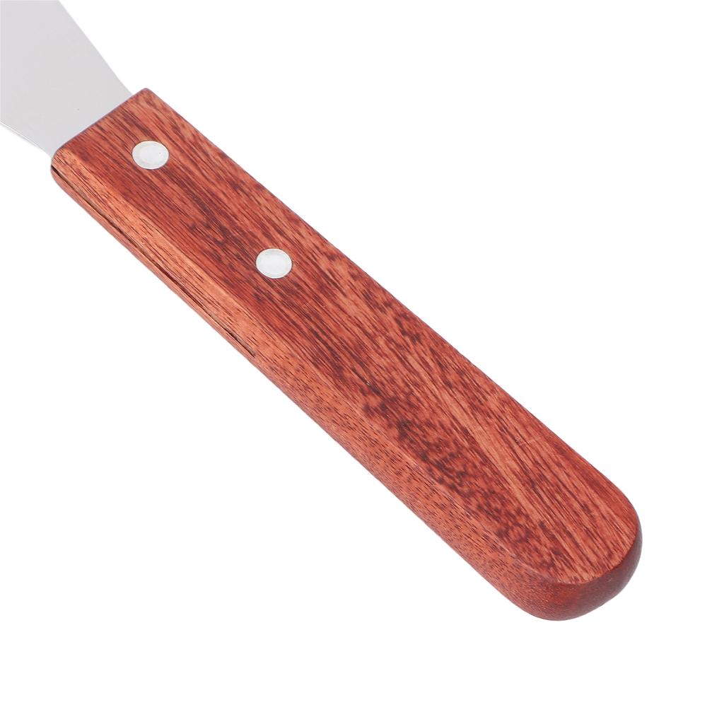 Metal Wax Spatulas Straight Stainless Steel Body Waxing Stick with Wooden Handle for Hair Removal