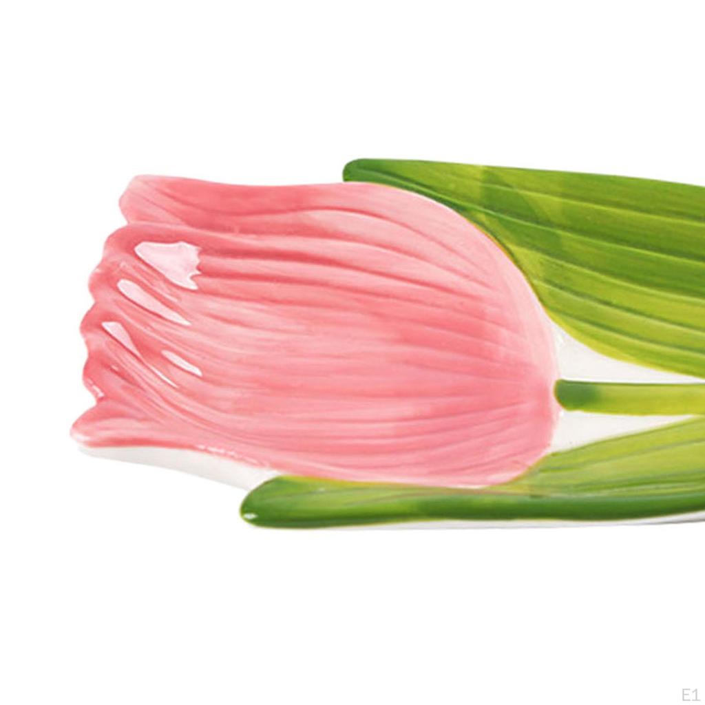 Serving Platter Fruit Bowl Flower Shape Ceramic Barbecue Dish Trinket Tea Tray for Wedding Gift