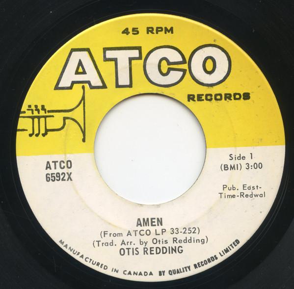 

7inch Record OTIS REDDING Amen ATCO6592X ATCO Records 1968 Canada SoulFunk Used