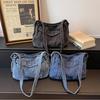 Retro old denim armpit bag women's shoulder messenger bag