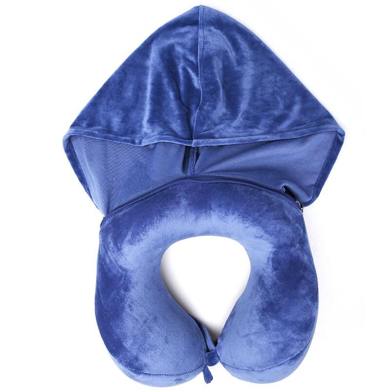 Lanlv Memory Foam Hooded Travel Neck Pillow