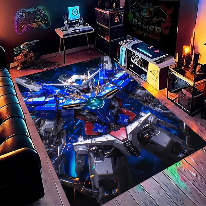 G-Gundam-m Cartoon Robot Gift Carpet Rug for Bedroom Living Room Home Sofa Decoration Kids Game Play Decor Floor Mat