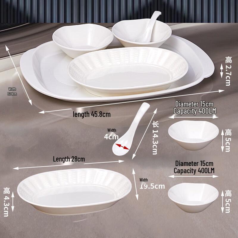 

Commercial Melamine Tableware 4-Piece Set