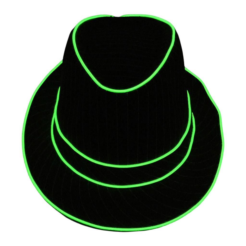 LED Top Hat for Women Men Flashing Nightclub Hat Light Up Blues Hat Adult Unisex Costume Hat Halloween Party Props Hat