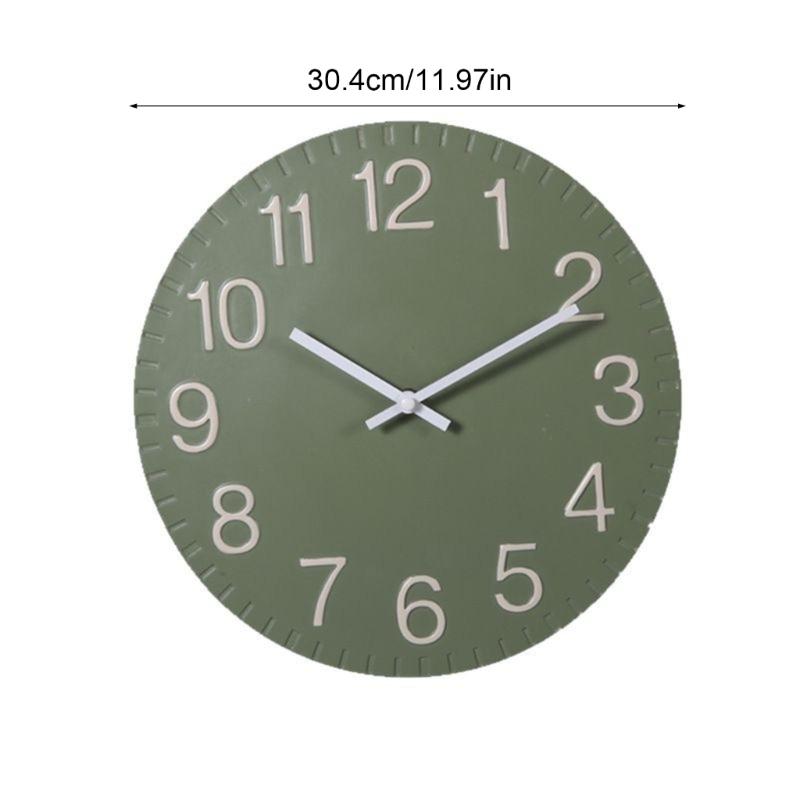 Elegant 12Inch Color Modern Simple Wall Clock for Indoor and Outdoor Space Decoration Waterproof Resin Clock