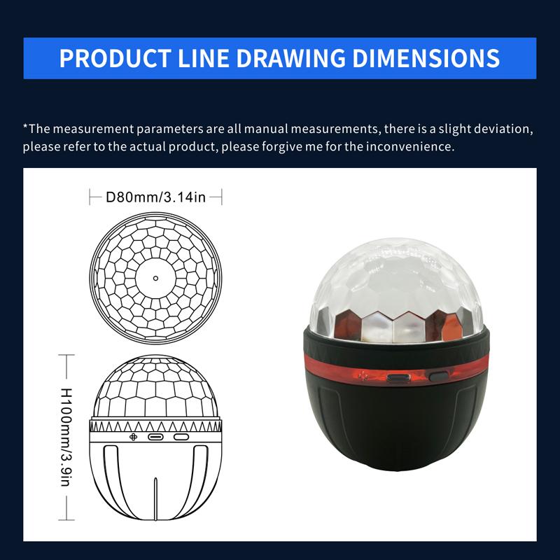 USB LED Galaxy Ball Projector Night Light with Remote Control, Home Ceiling Party Atmosphere Decor Lamp