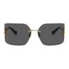MIU MIU Side Logo Irregular Shape Sunglasses Women Sunglasses Gold MU54YS5AK5S0