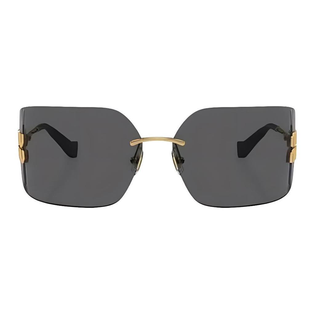 MIU MIU Side Logo Irregular Shape Sunglasses Women Sunglasses Gold MU54YS5AK5S0