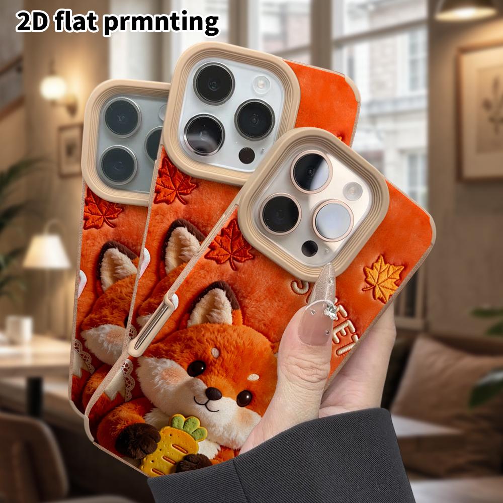 Phone Case: Lambskin 2D Flat Samsung Galaxy A34 A35 M05 M06 S20 S22 S21 FE Plus 5G Protective Case, Little Fox, Christmas and Halloween Gift