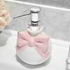 Praktyczny ceramiczny dozownik łazienkowy z pompką naciskaną Dekoracyjny kokardka Organizer na mydło Butelka Niezbędny do domowego spa