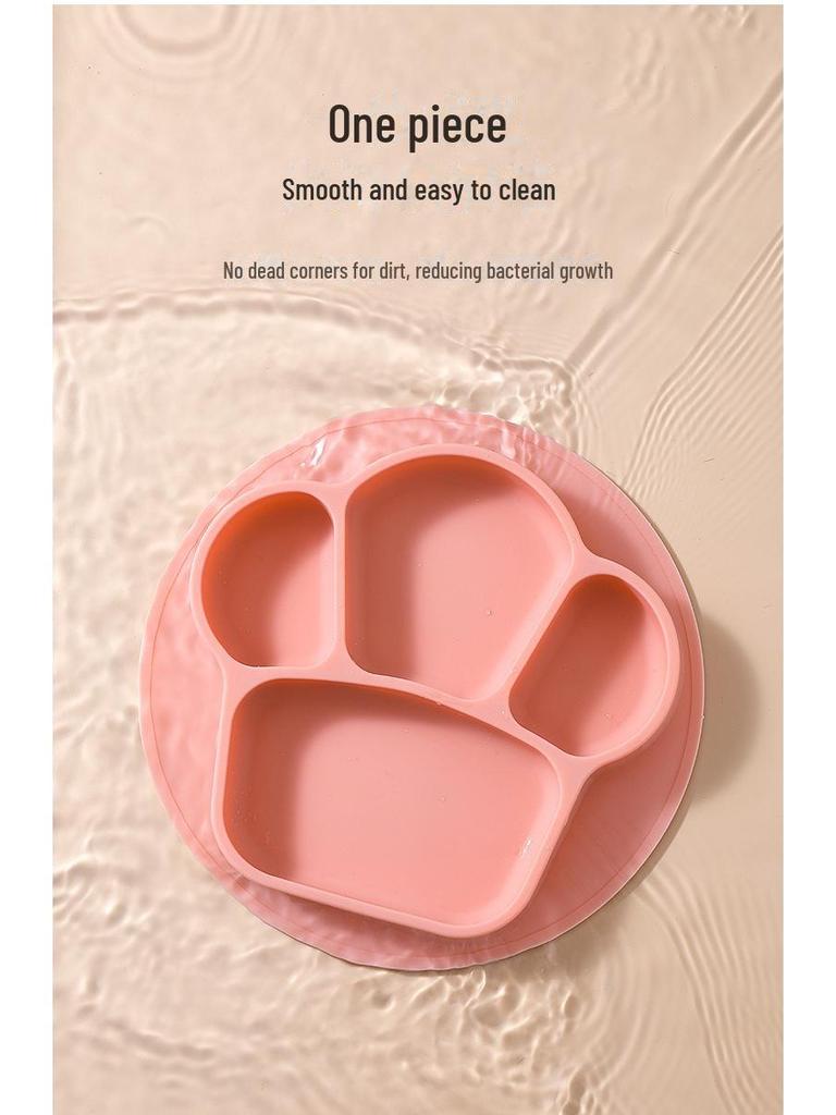 Silicone Suction Cup Divided Baby Plate & Bowl Set for Toddlers