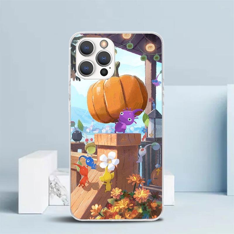 Game P-PikminS 4 Soft Cover for iPhone 16 17 Air 15 14 Pro Max 16E Phone Case 13 Mini 12 11 7 SE 8 Print Pattern Fit Cases 16 17