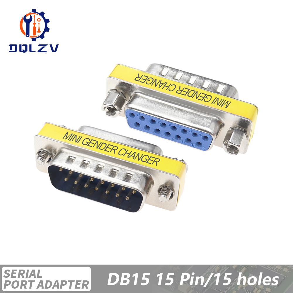 MINI DB9/DB15 9/15/25/37Pin Female/Female/Male Gender Changer VGA Plug connector Adapter D-Sub RS232 Serial Plug Connector