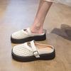 Thick Bottom Hollow Hole Bag Head Slippers 2025 Summer New Non-slip Heightening Soft Bottom Breathable Birken Fashion Versatile