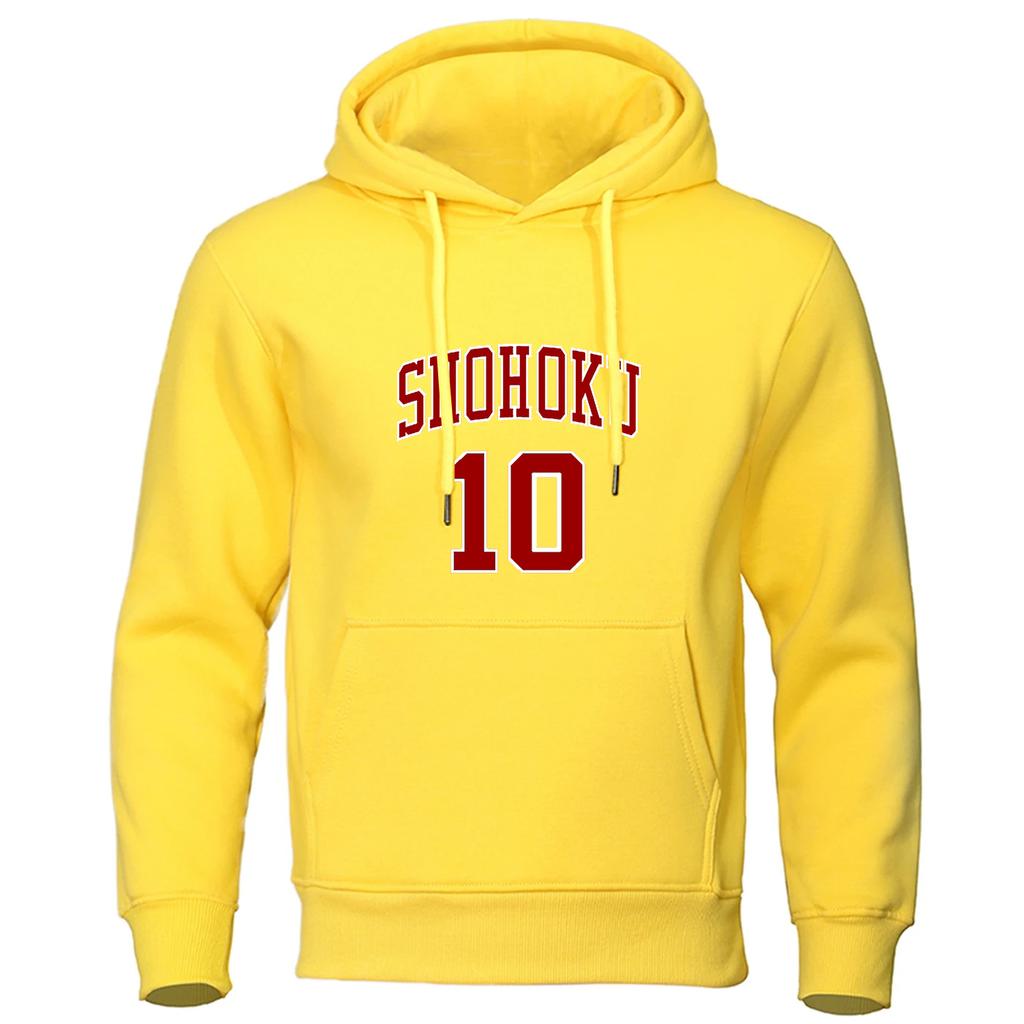 2025 Spring And Autumn Man's Leisure Hooded Fashion Hoodies Anime Sakuragi Basketball number 10 Logo Print Handsome Coat