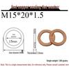 Annealed Red Copper Gasket Washer Pad for Sealing Fastener, M4-M34