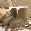 Women's Chunky-Soled Short Snow Boots 2025 Fall/Winter New Arrival Two-Way Wear Thickened Fleece Lining Warm Slip-On Women's Cotton Boots