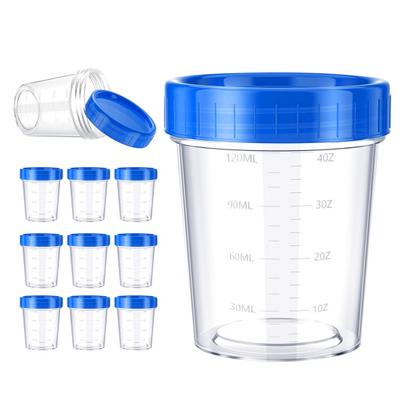 10 Pezzi Contenitore per Condimento per Insalata da 4 OZ Lavabile in Lavastoviglie Riutilizzabile a Prova di Perdita Contenitori Piccoli Plastica Trasparente Impilabile Tazze per Salsa Dip con Coperchi a Vite