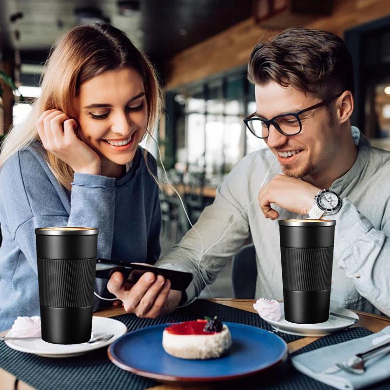 510ML Travel Coffee Mug Stainless Steel Thermal Mug Leakproof Car Tumbler Vacuum Flasks Portable Insulated Bottles