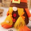 Thanksgiving Turkey Gnome Decor Halloween Plush Decorations, Handmade Scandinavian Tomte for Autumn Tiered Tray Decoration Fall Table Decor,