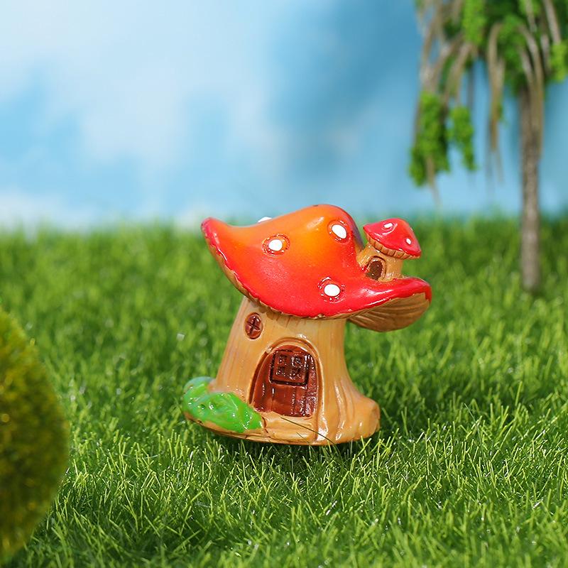 Mushroom House Resin Craft for Succulent Landscapes
