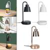 Lámpara de mesa con calentador de velas para decoración del hogar, dormitorio, color negro